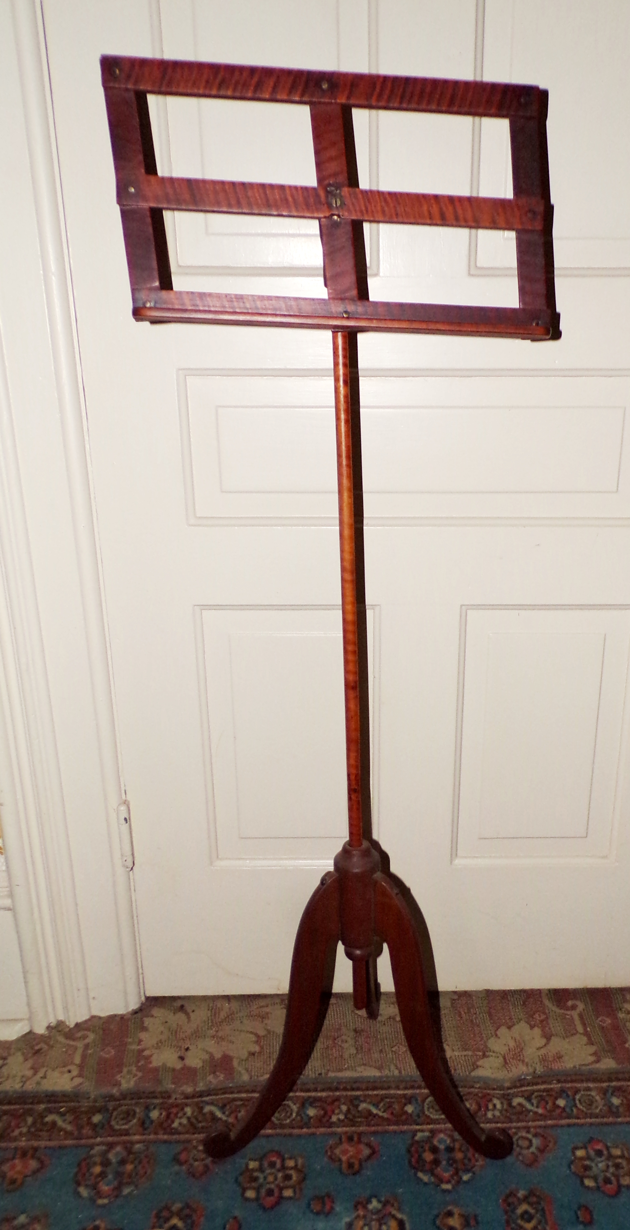 Appraisal: Adjustable Victorian music stand folding platform