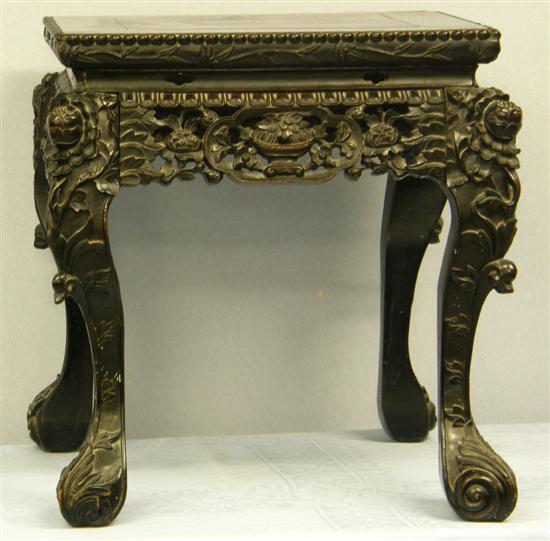 Appraisal: Late th century Burmese low stand bead moulded edge pierced