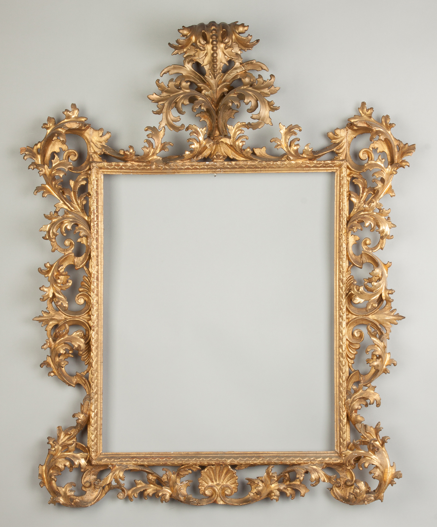 Appraisal: Carved Giltwood Frame th cent