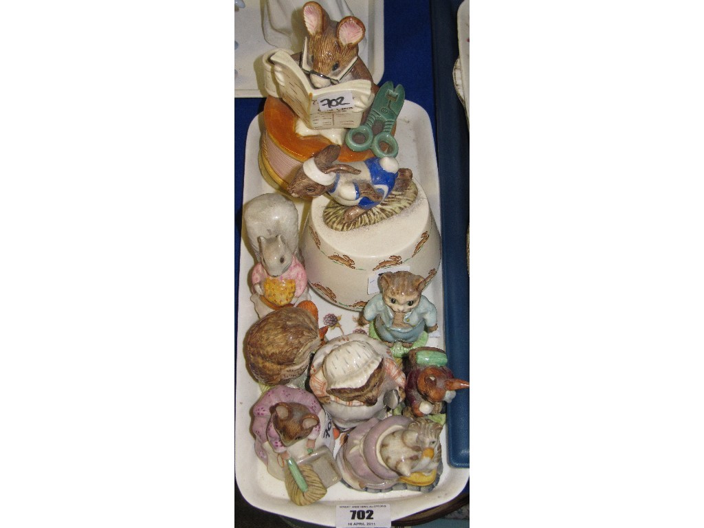 Appraisal: Tray lot of assorted Beswick and Doulton Beatrix Potter Bunnykins