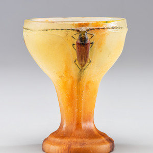 Appraisal: Almaric Walter French - Beetle Vase p te de verre