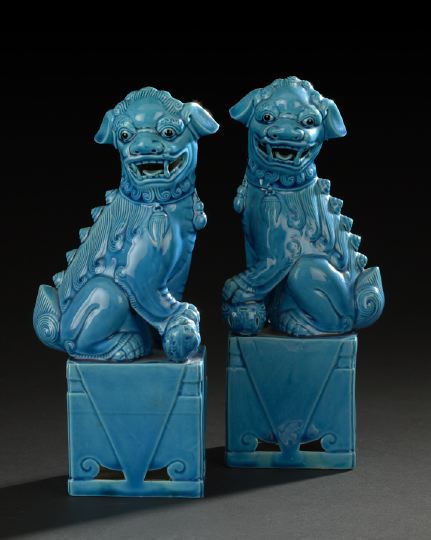 Appraisal: Pair of Chinese Porcelain Foo Dogs comprised of a male