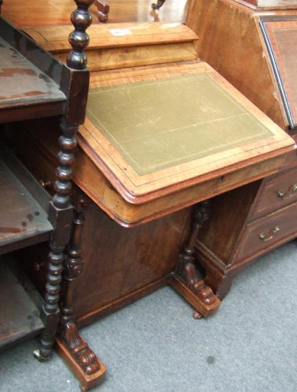 Appraisal: A Victorian walnut Davenport