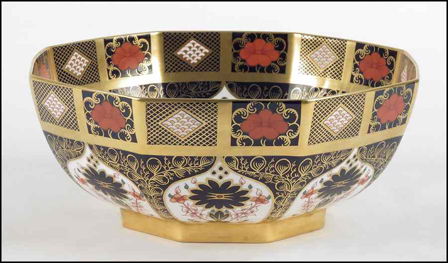 Appraisal: ROYAL CROWN DERBY PORCELAIN BOWL Old Imari pattern H ''