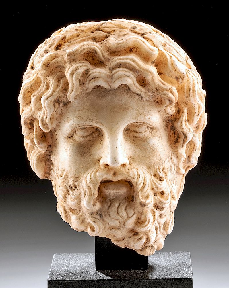 Appraisal: Fine Hellenistic Marble Head of a Bearded Man Greece Hellenistic