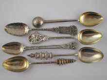 Appraisal: Six various Chinese silver teaspoons some with Chinese Western and