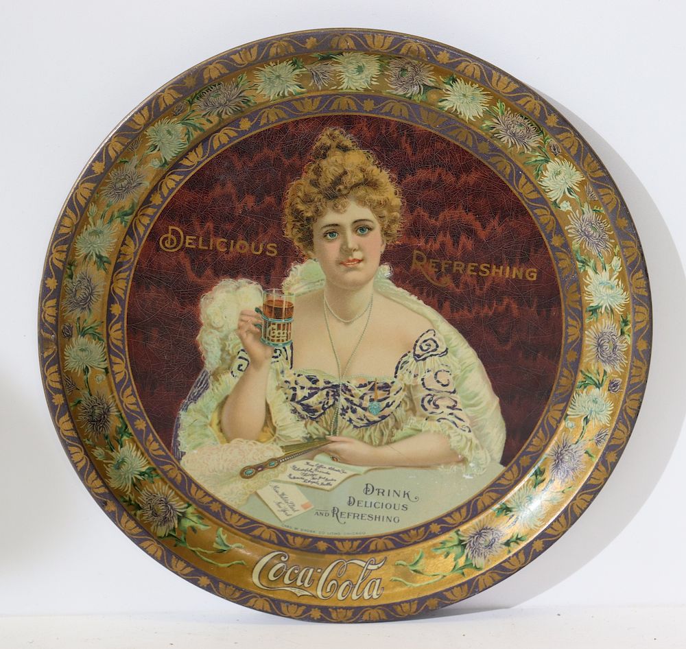 Appraisal: Rare Coca Cola Tin Tip Tray Lithographed A beautiful Coca