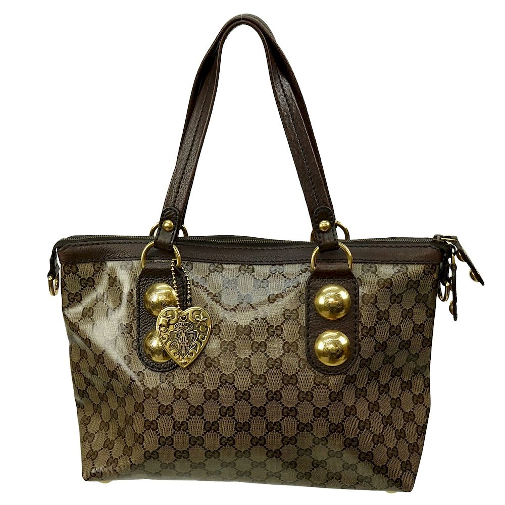 Appraisal: Gucci Babouska Heart Tote Gucci Babouska Heart Tote Beige Crystal