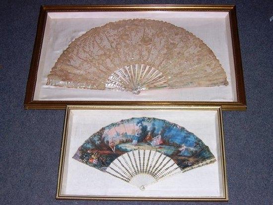 Appraisal: An th Century French painted fan with ivory sticks and