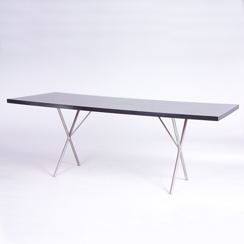 Appraisal: GEORGE NELSON HERMAN MILLER Extension dining table with black laminate