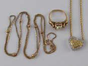 Appraisal: A mixed lot comprising a yellow metal tests carat gold