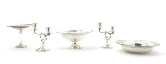 Appraisal: A Pair of American Sterling Silver Two-Light Candelabra Redlich and