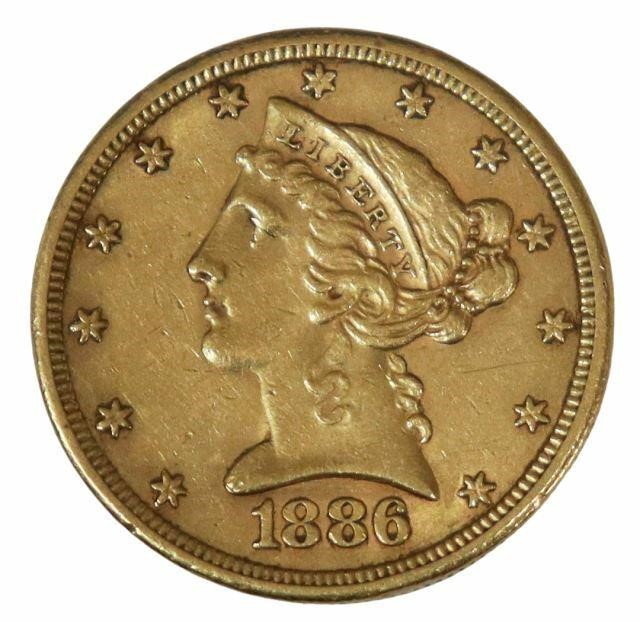 Appraisal: U S S Half-Eagle gold coin our opinion appears about