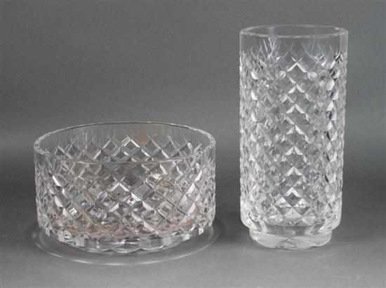 Appraisal: Waterford cut crystal bowl and matching vase vase - in