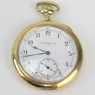 Appraisal: Antique Elgin Karat Yellow Gold Pocket Watch Stamped K Engraved