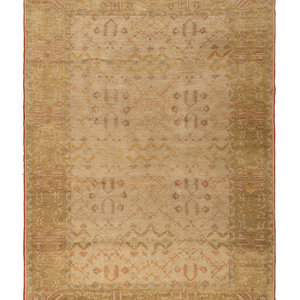 Appraisal: An Oushak Wool Rug Late th Early th Century feet