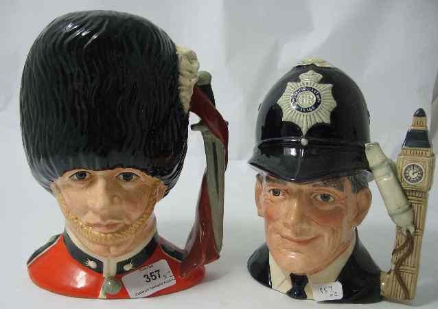 Appraisal: Royal Doulton Large Character Jugs the London Bobby D and