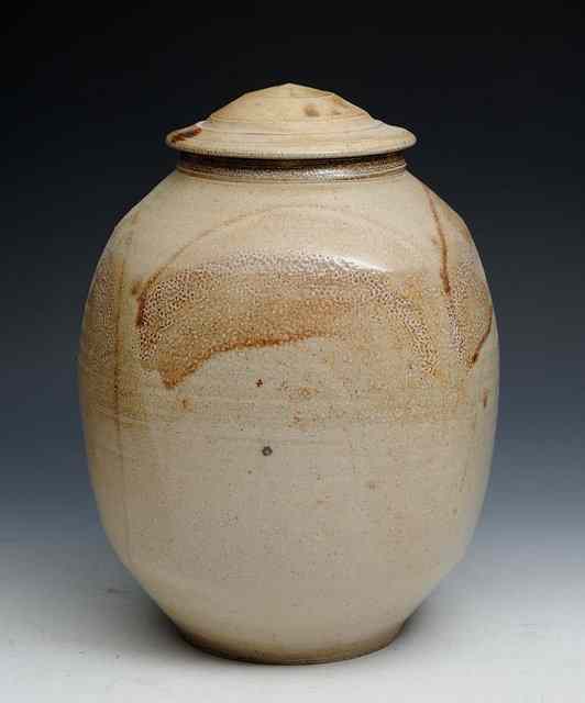 Appraisal: Michael Casson British - A large stoneware jar and cover