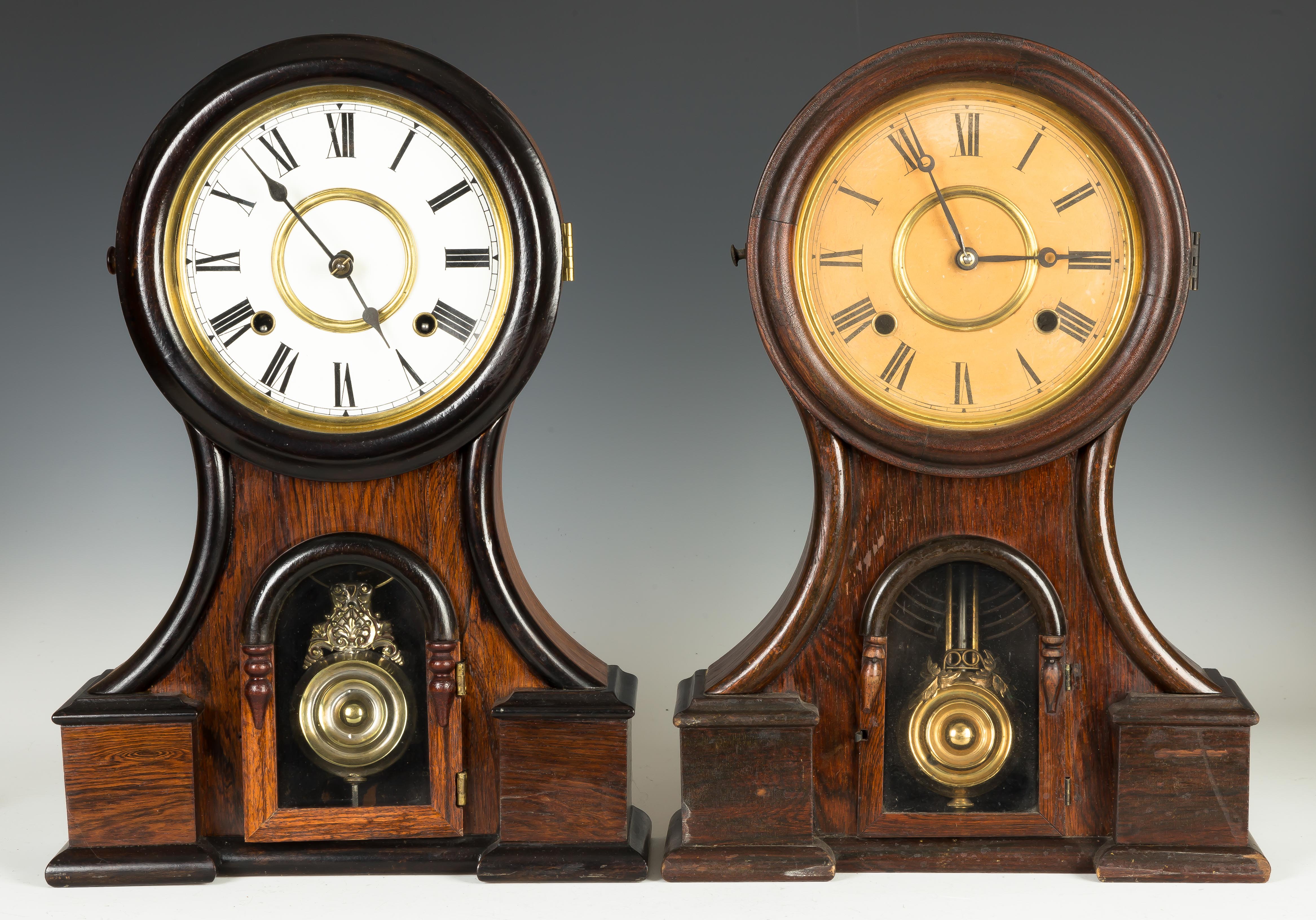 Appraisal: Two Ingraham Huron Model Shelf Clocks Both have rosewood cases