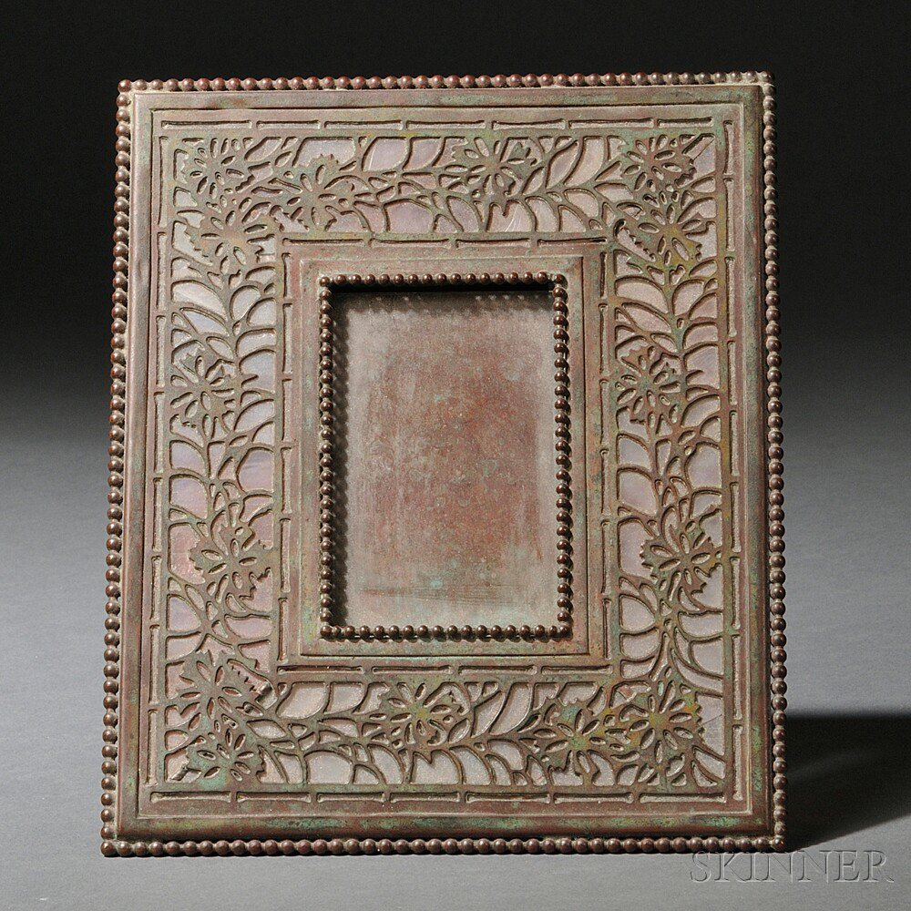 Appraisal: Tiffany Studios Frame Bronze art glass New York early th