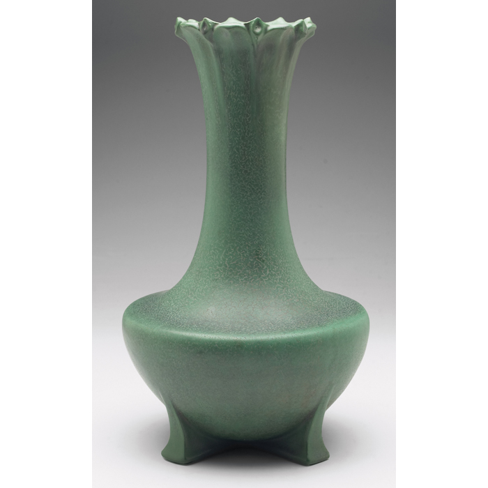 Appraisal: Teco vase designed by W B Mundie large footed shape