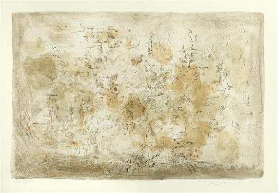 Appraisal: ZAO WU-KI Peking - lives in Paris L' aurore Lithograph