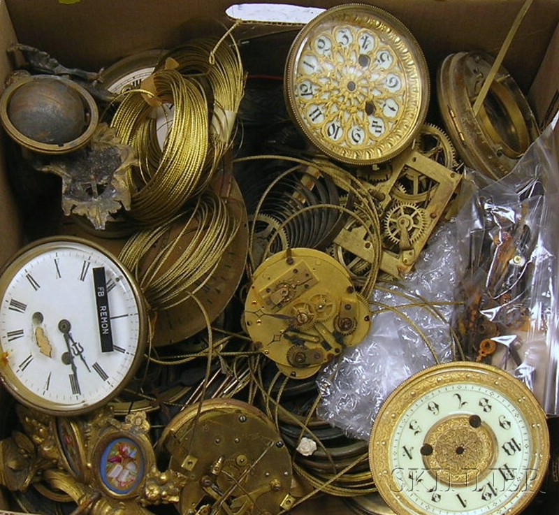 Appraisal: Lot of Miscellaneous Clock Parts including French clock dials bezels