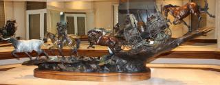 Appraisal: Very Large Vic Payne The Long Trail Home Bronze Sculpture