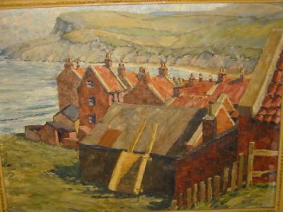 Appraisal: EDMUND TOMALIN Runswick Bay signed on board x framed