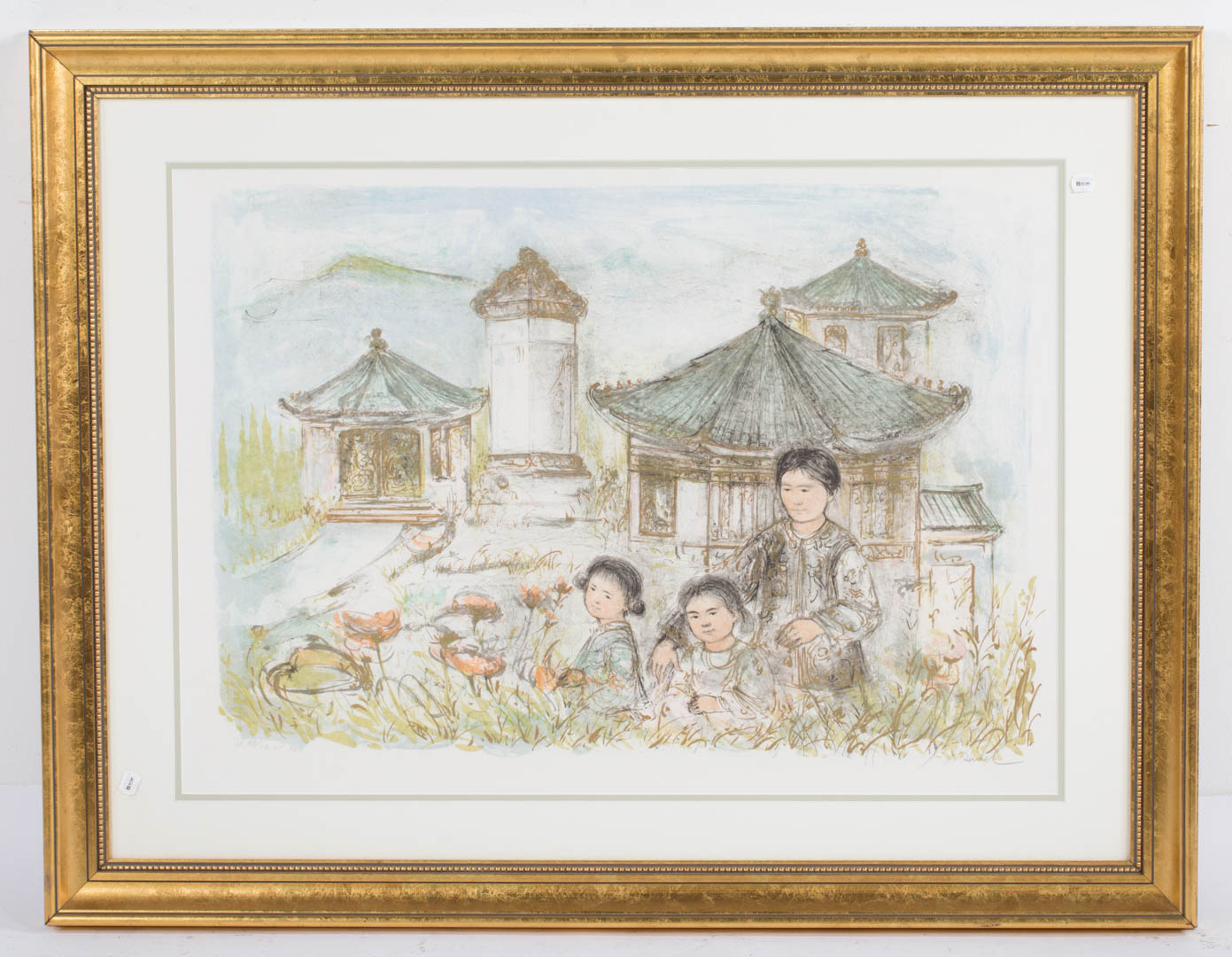 Appraisal: Framed oil on canvas of an Asian scene Undernumber