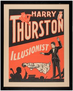 Appraisal: Thurston Harry Harry Thurston Illusionist American ca Two-color poster depicting