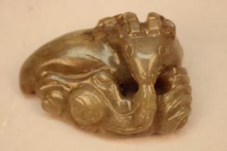 Appraisal: th C Chinese Jade Carved Ram Width in