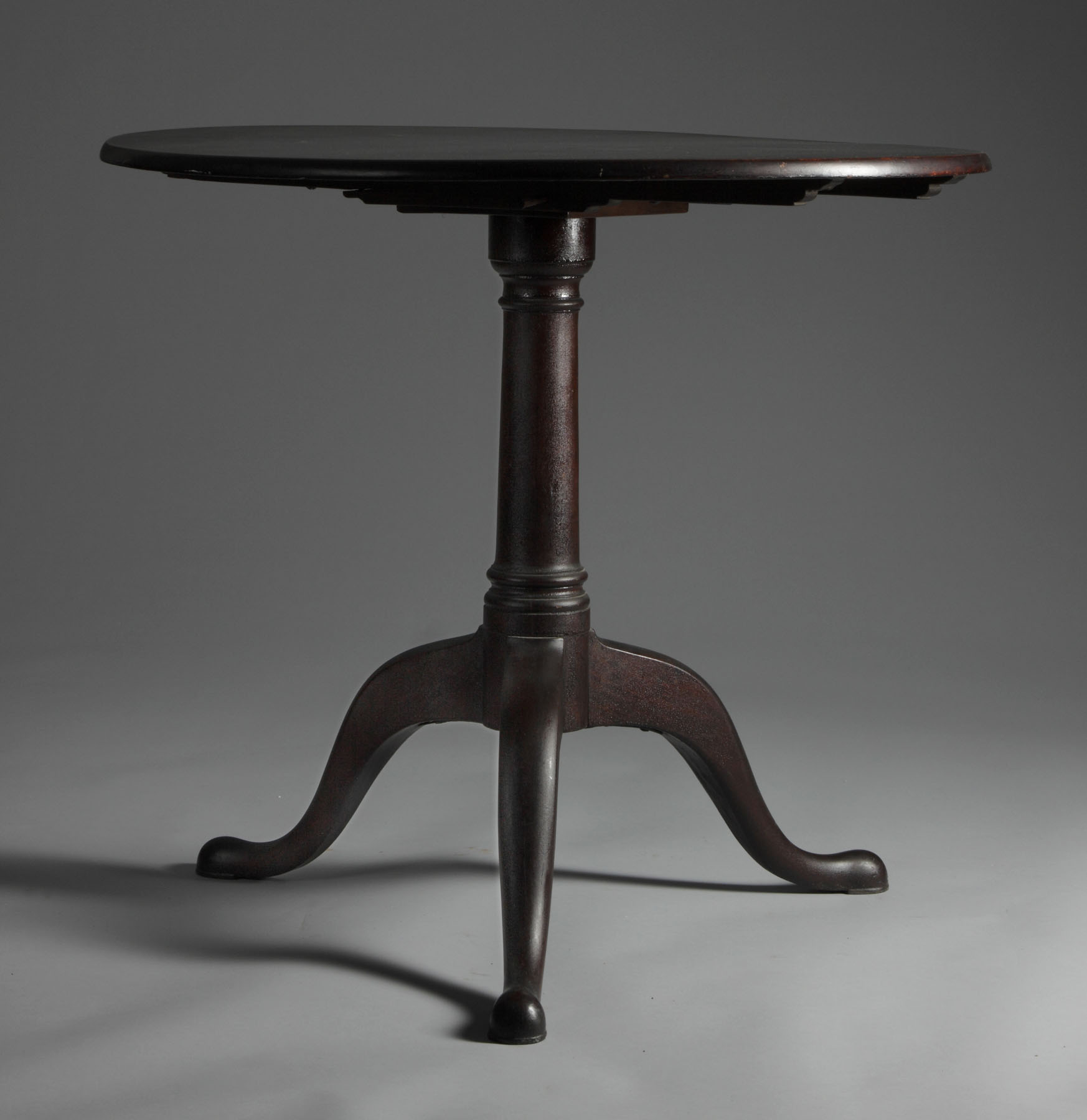 Appraisal: Tilt Top Mahogany Tea Table Late th Early th Century