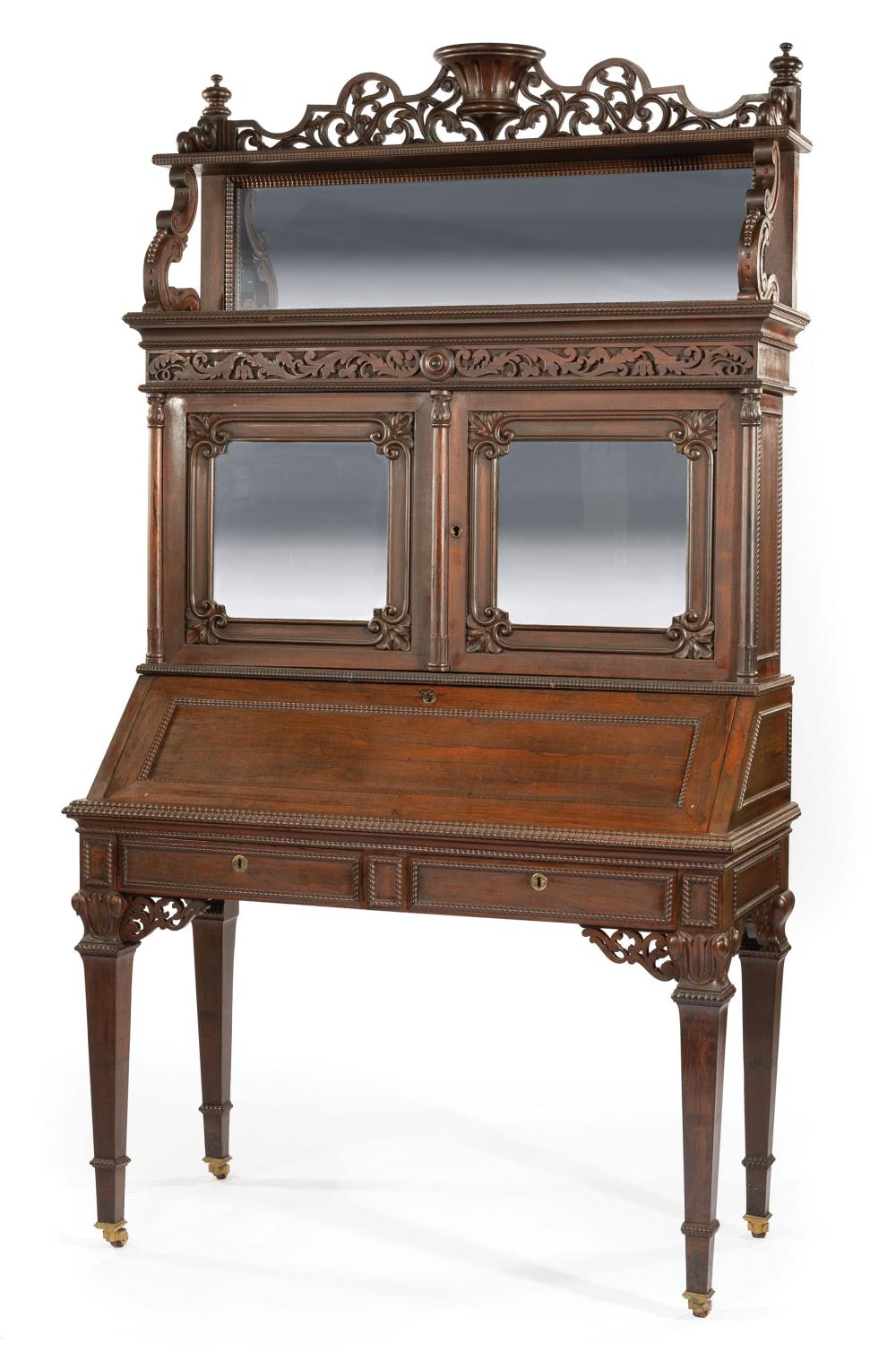 Appraisal: American Renaissance Rosewood Escritoire mid- th c attrib Alexander Roux