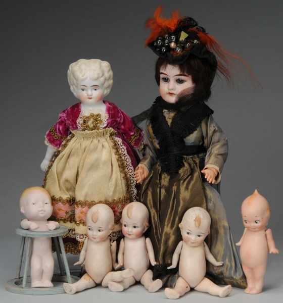 Appraisal: Lot of Small Dolls Description Germany Ca - Bisque shoulder