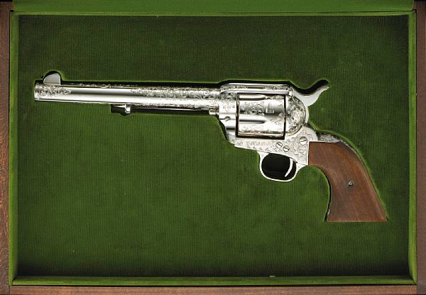 Appraisal: A factory engraved Colt third generation Single Action Army revolverThe