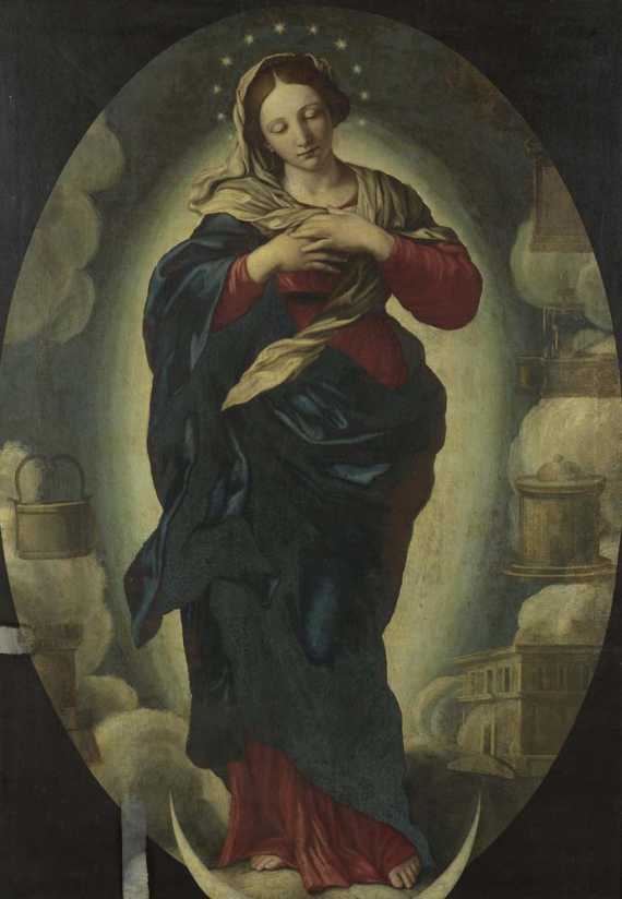 Appraisal: SALVI GIOVANNI BATTISTA called SASSOFERRATO Rome Maria Immaculata Oil on