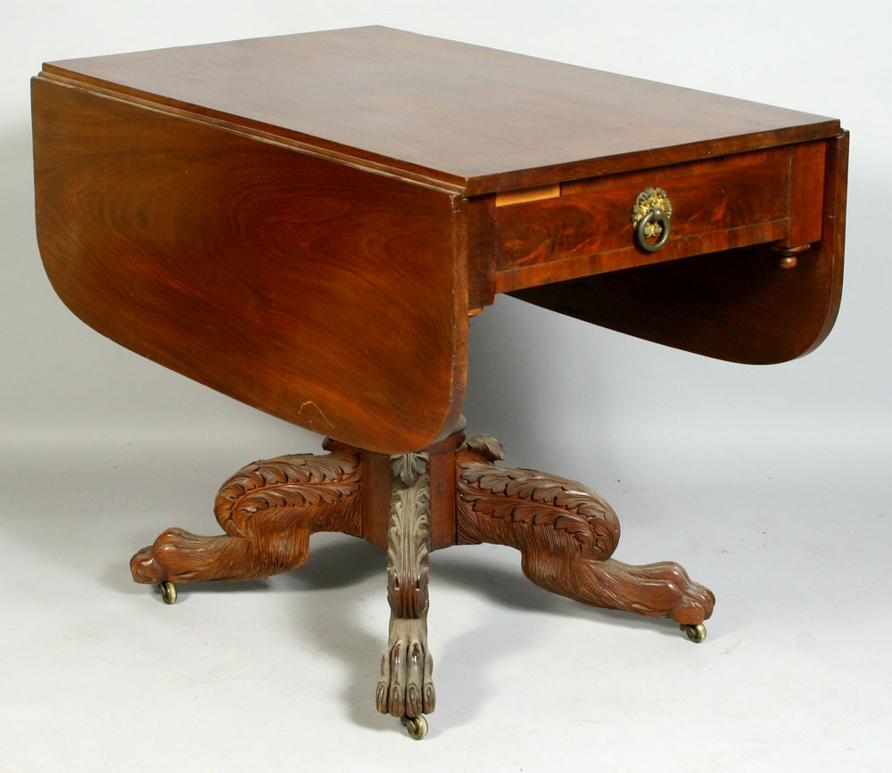 Appraisal: - th C Classical Drop Leaf Table th Century Classical