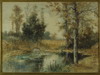 Appraisal: W C- AUTUMNAL WOODLAND POND SIGNED LL 'F S MEDAIRY'