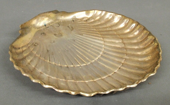 Appraisal: - Sterling silver scallop-form dish with ball feet by Gorham