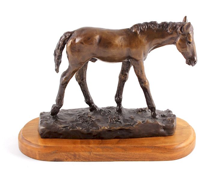 Appraisal: Original Bob Scriver Colt Bronze Sculpture This is an original