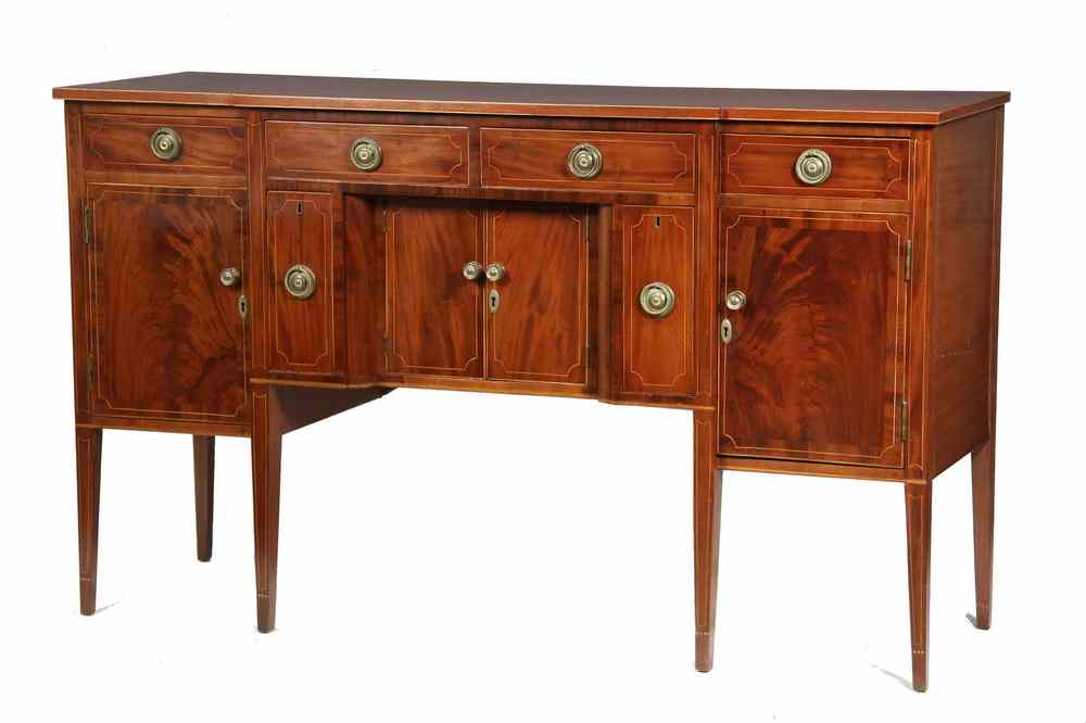 Appraisal: HEPPLEWHITE SIDEBOARD - Hepplewhite Period New York State Mahogany Sideboard