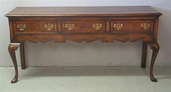 Appraisal: Oak Dresser with three drawers above a pierced and carved