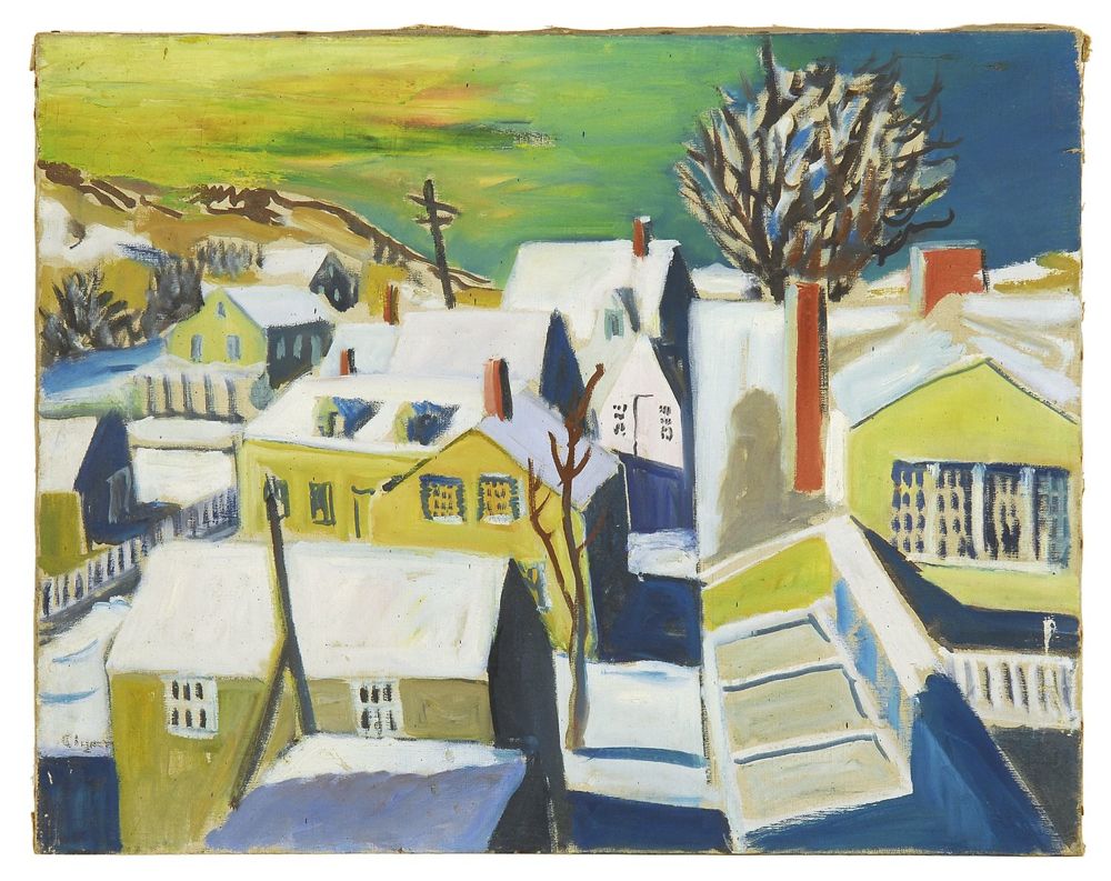 Appraisal: JAMES FLOYD CLYMERAmerican - Provincetown rooftops Signed lower left Clymer