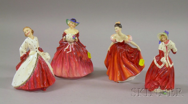 Appraisal: Four Royal Doulton Porcelain Figures Genevieve HN Christmas Morn HN