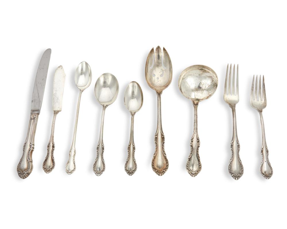 Appraisal: A Fine Arts sterling silver Southern Colonial flatware service Circa