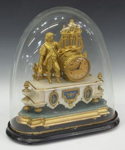 Appraisal: French mantel clock with later Telechron dial gilt metal figural