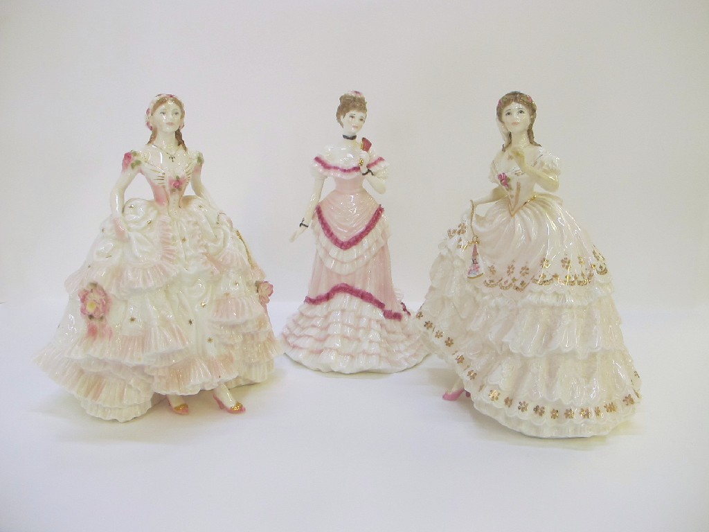 Appraisal: Three Royal Worcester figures 'Royal Debut' 'First Dance' and 'The