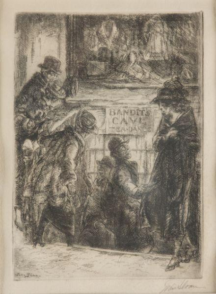 Appraisal: John Sloan NY NM - Signed Etching Bandit's Cave for