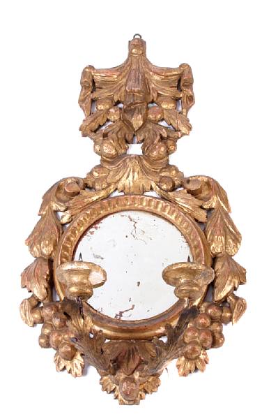 Appraisal: A Louis XV style giltwood girandole height in width in